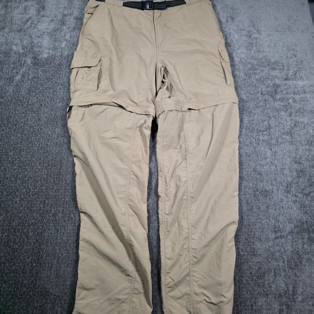 Magellan Fish Gear Convertible Pants Mens 36x32 XL Zip Off Hiking Khaki Fishing